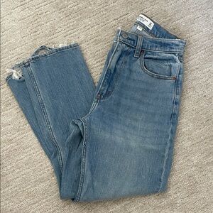 A&F High rise straight leg jeans